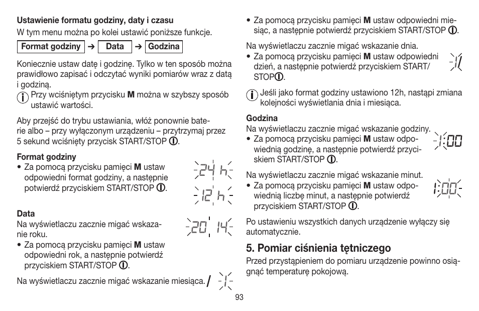 Pomiar ciśnienia tętniczego | Beurer BC 40 User Manual | Page 93 / 104