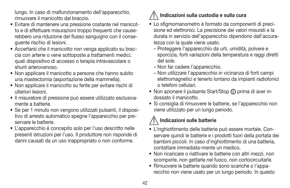 Beurer BC 44 User Manual | Page 42 / 84