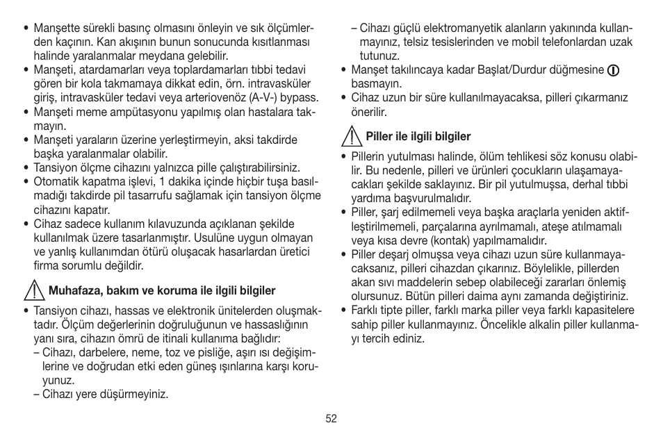 Beurer BC 44 User Manual | Page 52 / 84