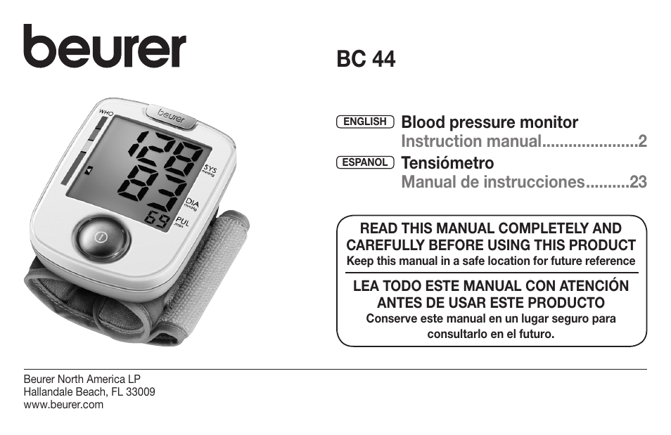 Beurer BC 44 User Manual | 44 pages