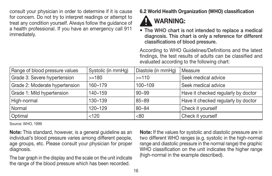 Warning | Beurer BC 44 User Manual | Page 16 / 44