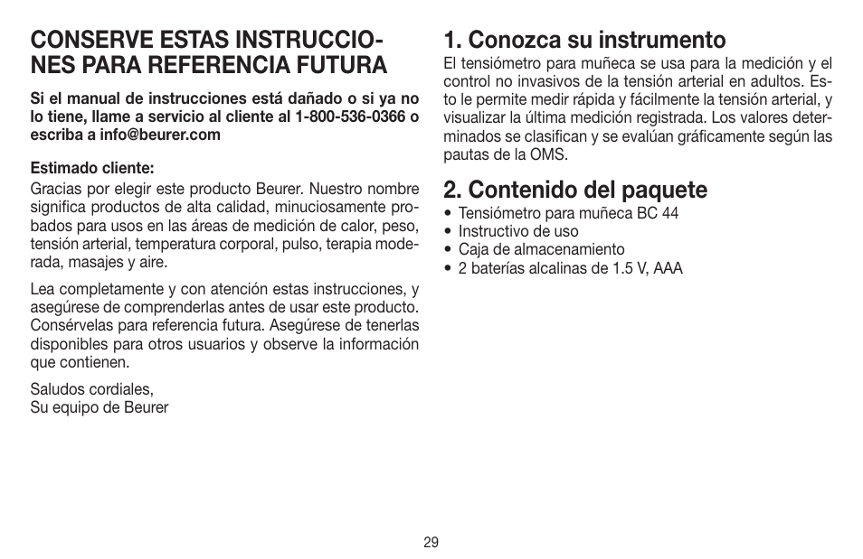 Beurer BC 44 User Manual | Page 29 / 44
