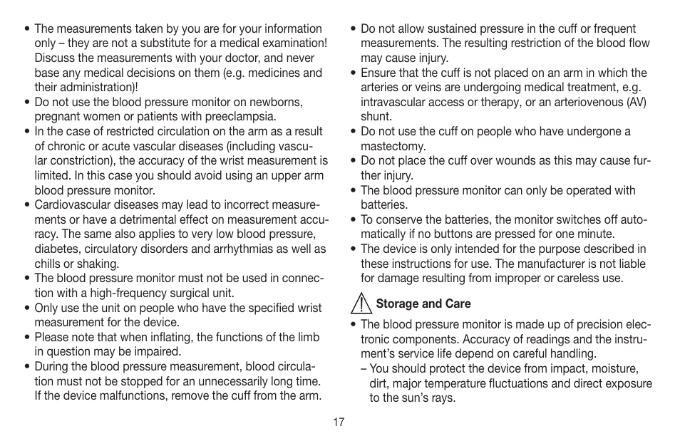 Beurer BC 58 User Manual | Page 17 / 108