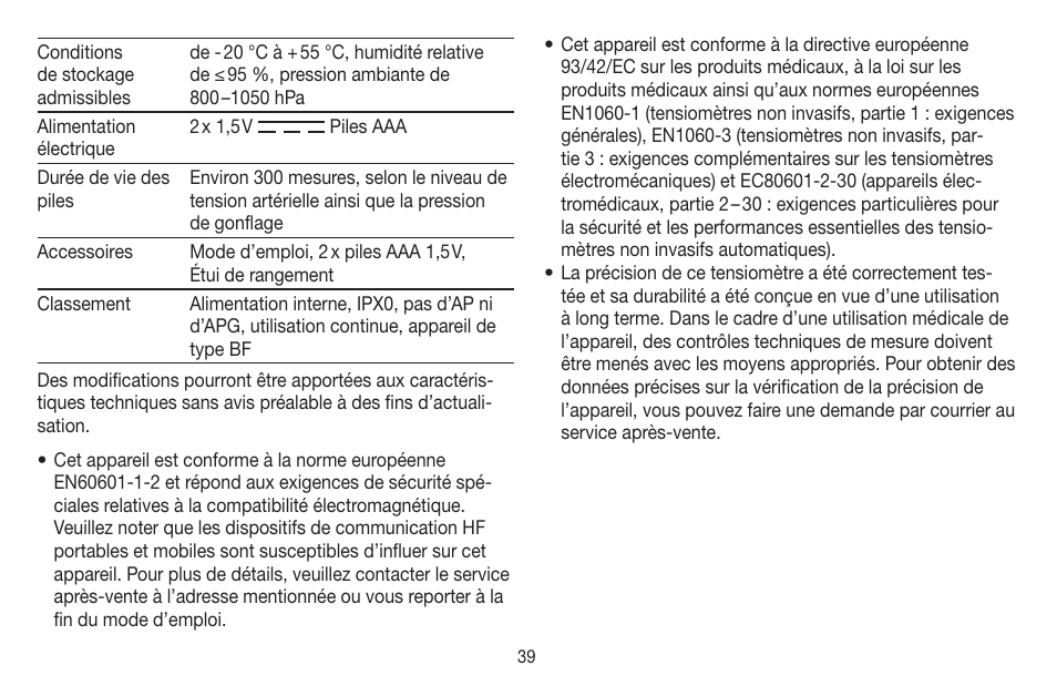 Beurer BC 58 User Manual | Page 39 / 108