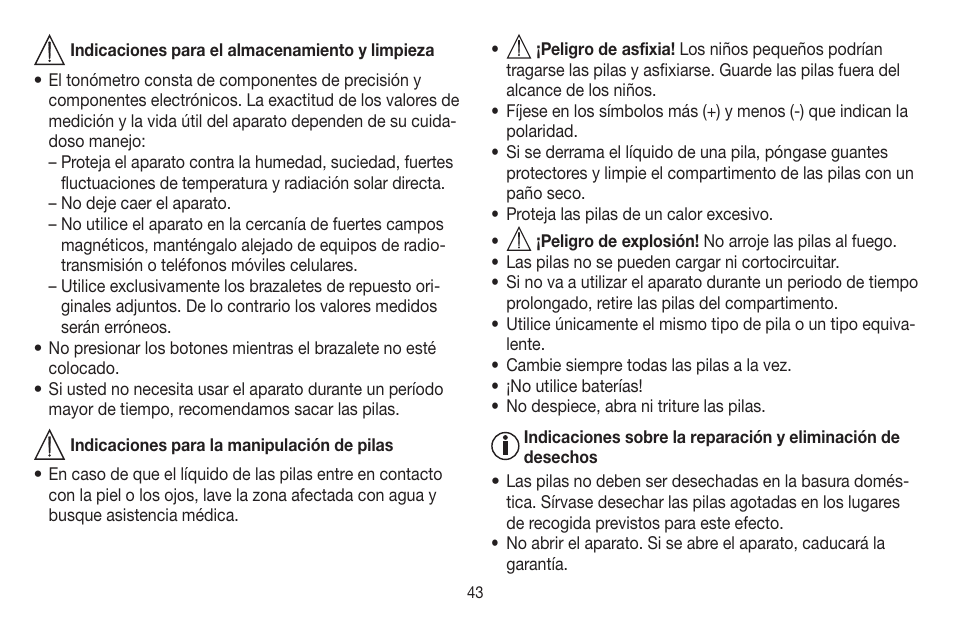 Beurer BC 58 User Manual | Page 43 / 108