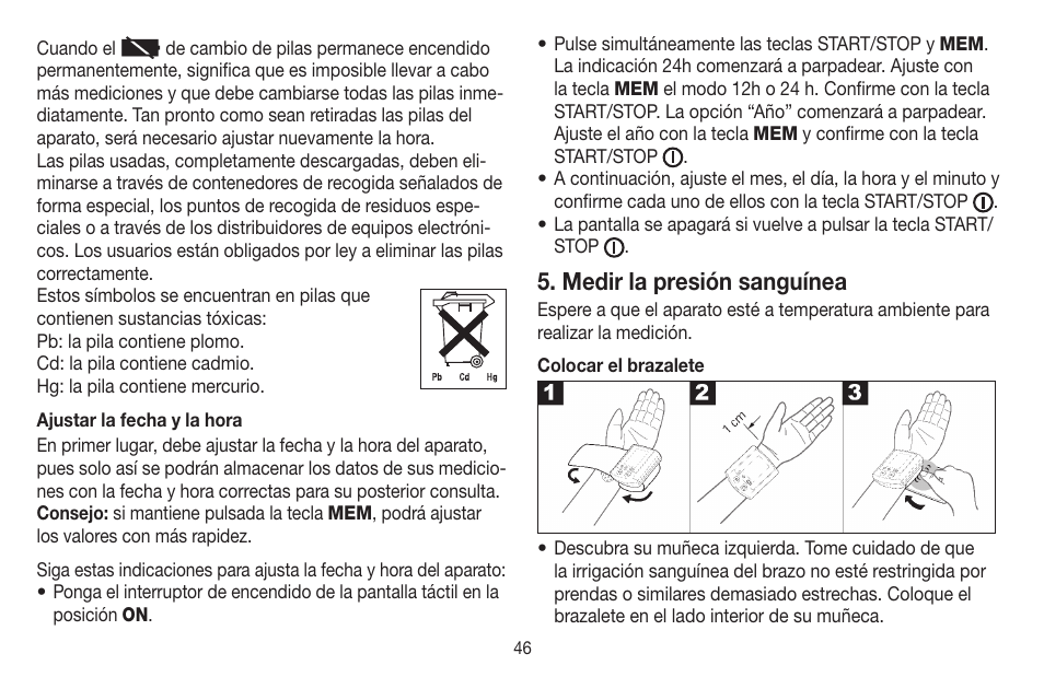 Medir la presión sanguínea | Beurer BC 58 User Manual | Page 46 / 108