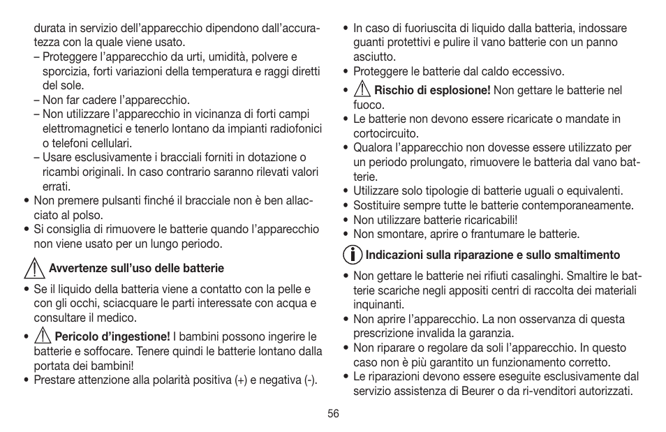 Beurer BC 58 User Manual | Page 56 / 108