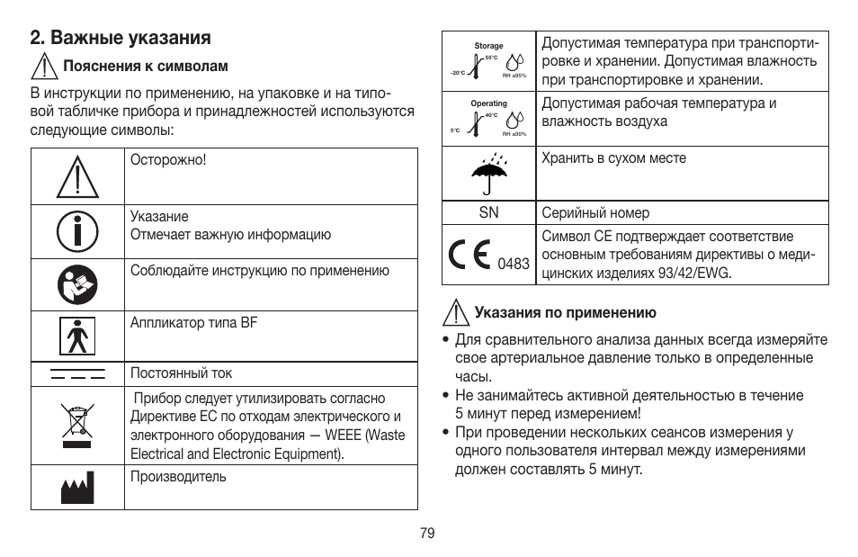 Важные указания | Beurer BC 58 User Manual | Page 79 / 108