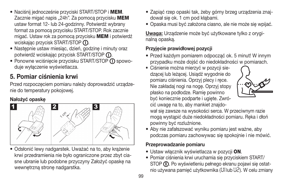 Pomiar ciśnienia krwi | Beurer BC 58 User Manual | Page 99 / 108