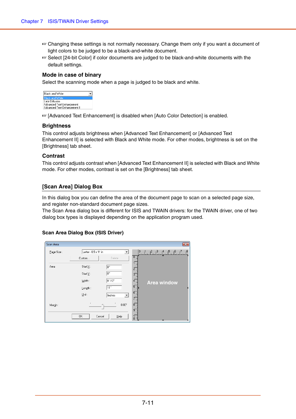 Scan area] dialog box,” on p. 7-11.) | Canon IMAGE FORMULA DR-6010C User Manual | Page 106 / 142