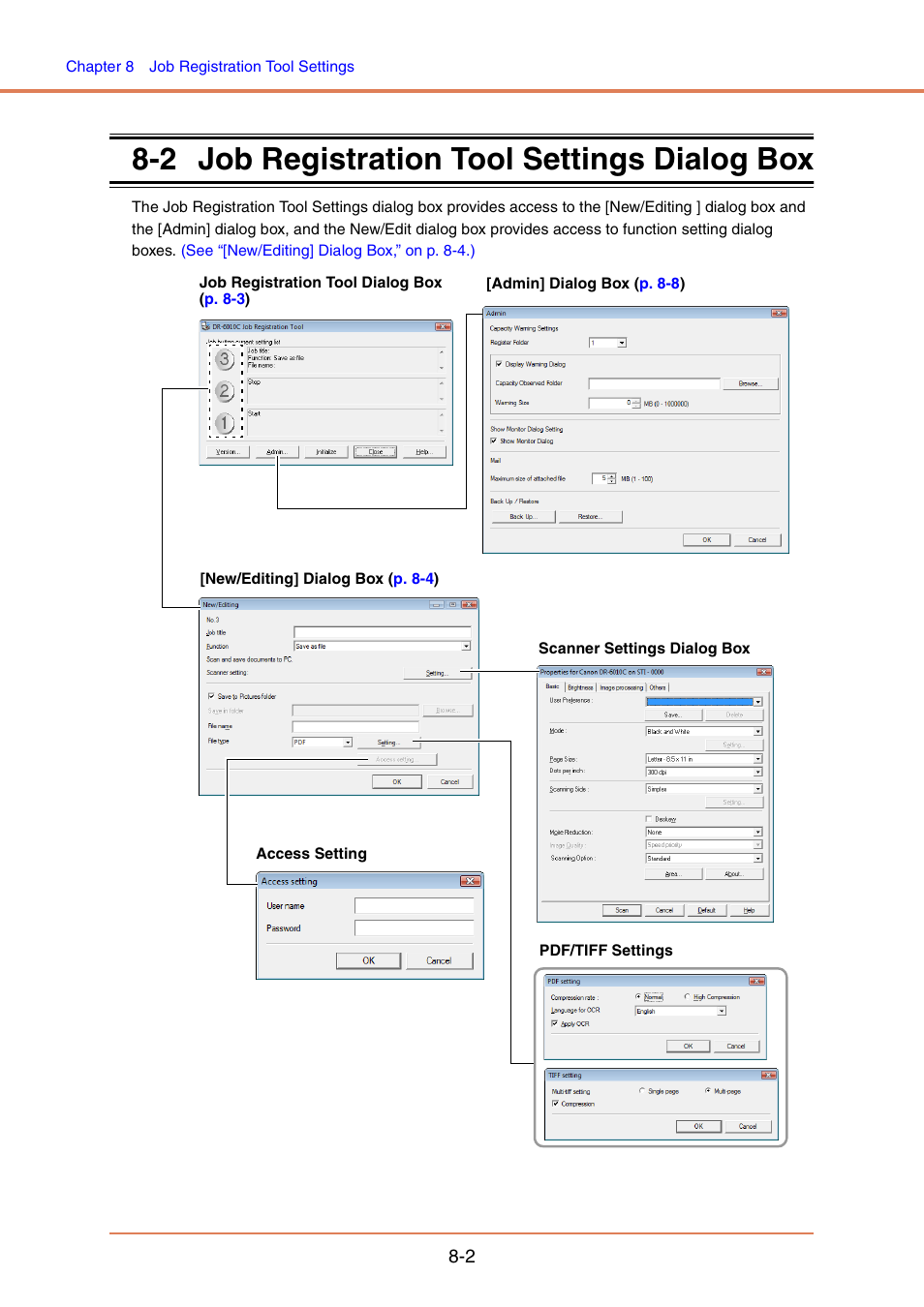 2 job registration tool settings dialog box, Job registration tool settings dialog box -2 | Canon IMAGE FORMULA DR-6010C User Manual | Page 126 / 142