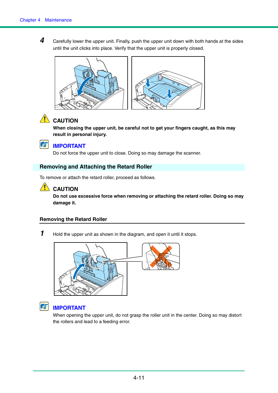 Removing and attaching the retard roller, Removing and attaching the retard roller -11 | Canon IMAGE FORMULA DR-6010C User Manual | Page 75 / 142