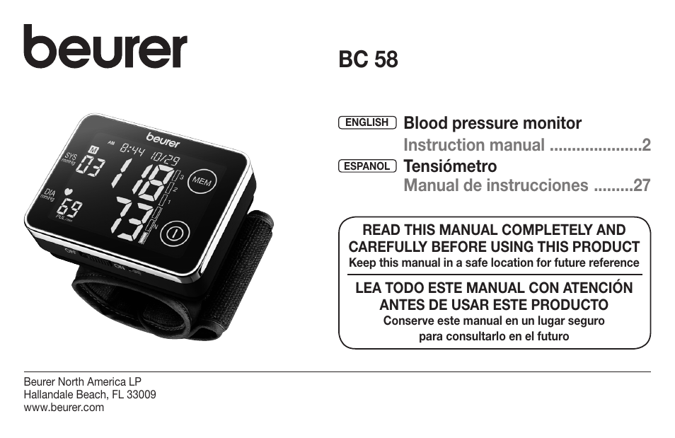 Beurer BC 58 User Manual | 56 pages