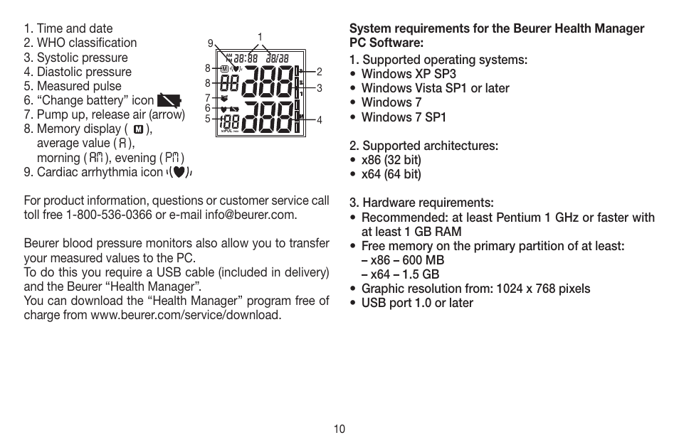 Beurer BC 58 User Manual | Page 10 / 56