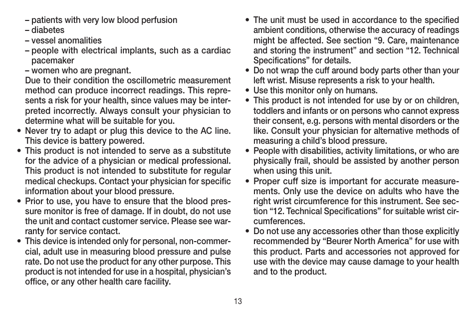 Beurer BC 58 User Manual | Page 13 / 56