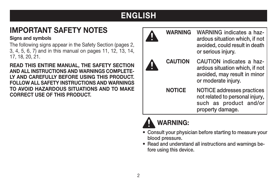 English | Beurer BC 58 User Manual | Page 2 / 56