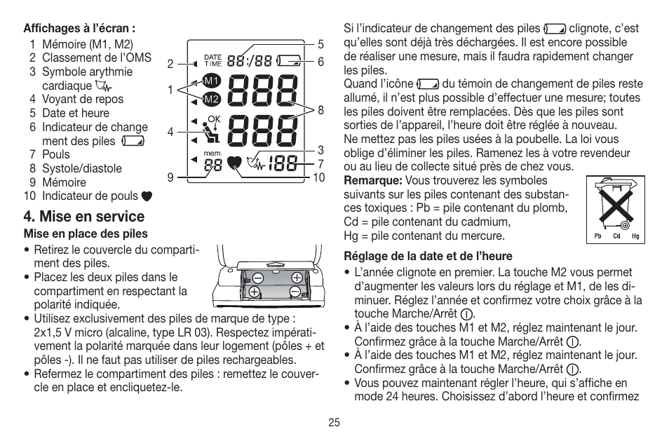 Mise en service | Beurer BC 60 User Manual | Page 25 / 84