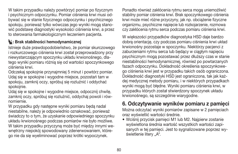 Odczytywanie wyników pomiaru z pamięci | Beurer BC 60 User Manual | Page 80 / 84