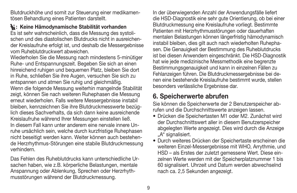 Speicherwerte abrufen | Beurer BC 60 User Manual | Page 9 / 84