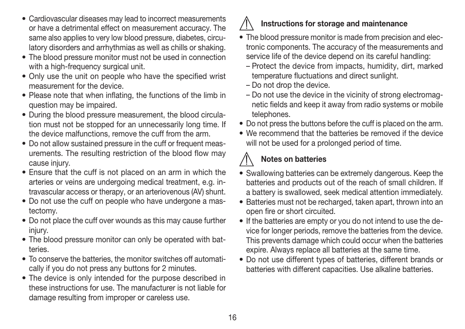 Beurer BC 80 User Manual | Page 16 / 100