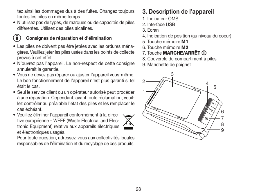 Description de l’appareil | Beurer BC 80 User Manual | Page 28 / 100