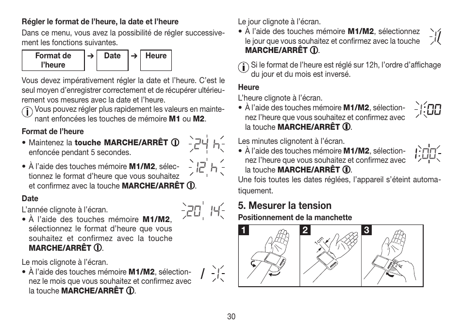 Mesurer la tension | Beurer BC 80 User Manual | Page 30 / 100