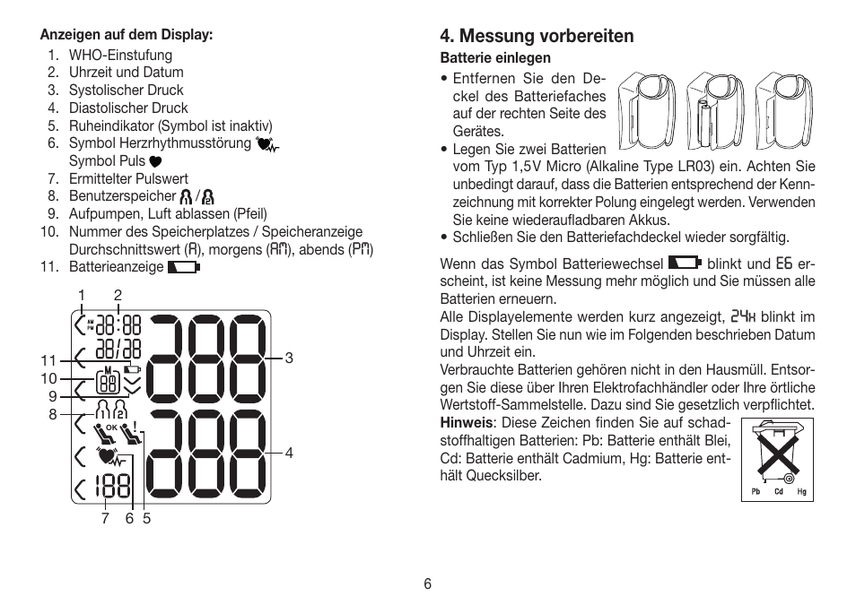 Messung vorbereiten | Beurer BC 80 User Manual | Page 6 / 100