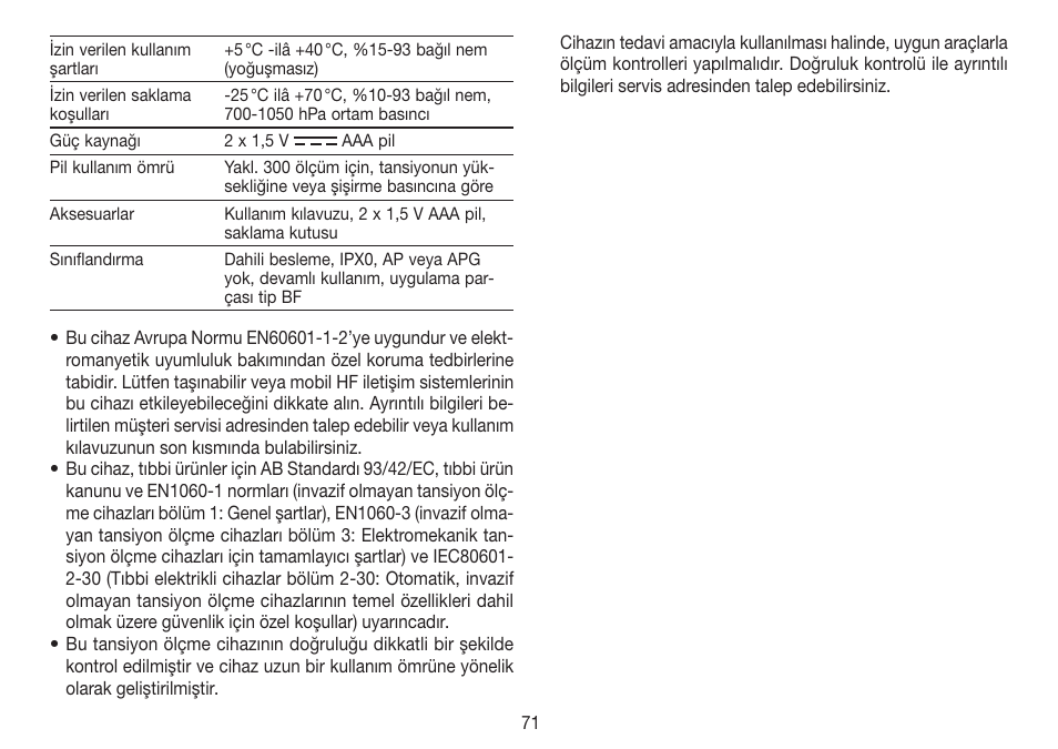 Beurer BC 80 User Manual | Page 71 / 100