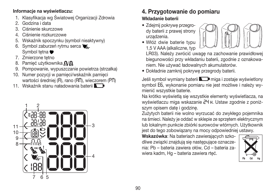 Przygotowanie do pomiaru | Beurer BC 80 User Manual | Page 90 / 100