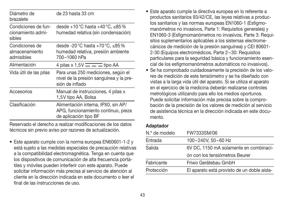 Beurer BM 19 User Manual | Page 43 / 92