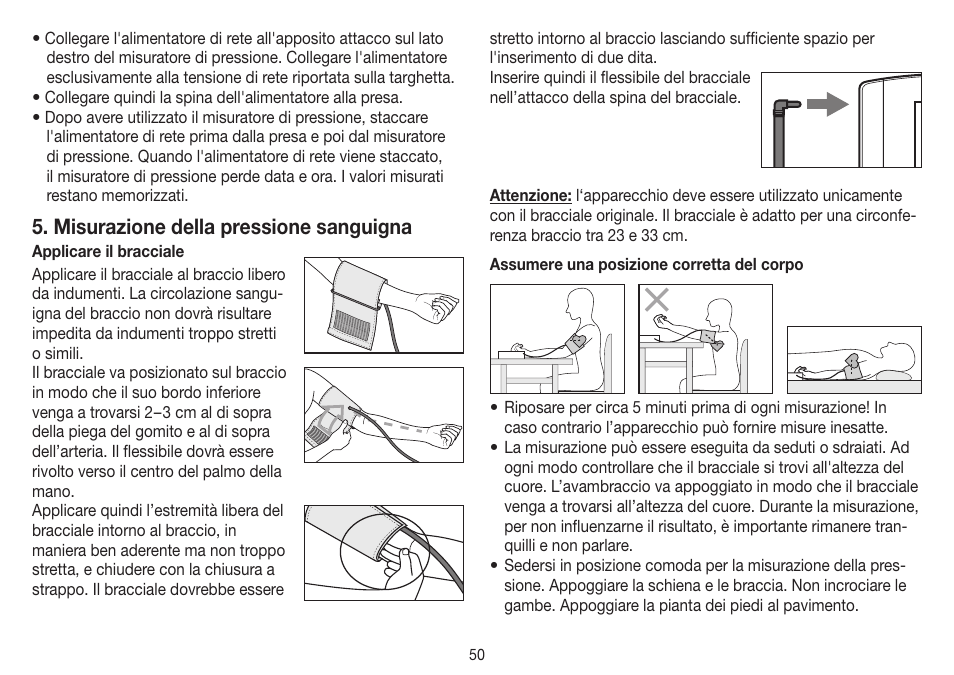 Misurazione della pressione sanguigna | Beurer BM 19 User Manual | Page 50 / 92