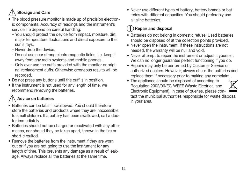 Beurer BM 26 User Manual | Page 14 / 80