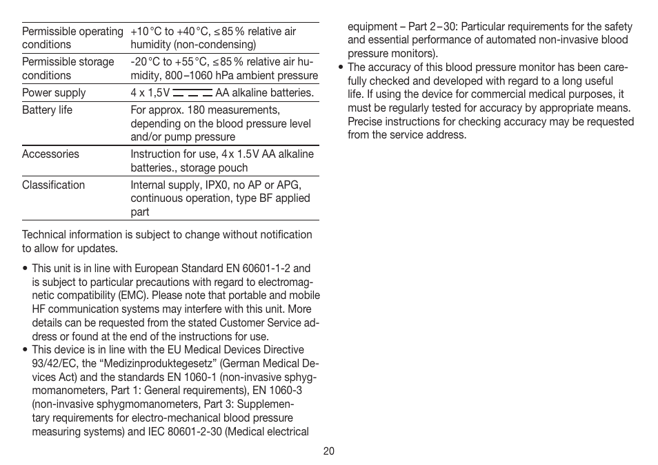 Beurer BM 26 User Manual | Page 20 / 80