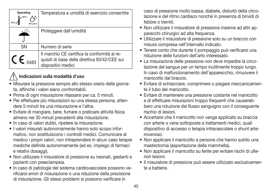 Beurer BM 26 User Manual | Page 40 / 80