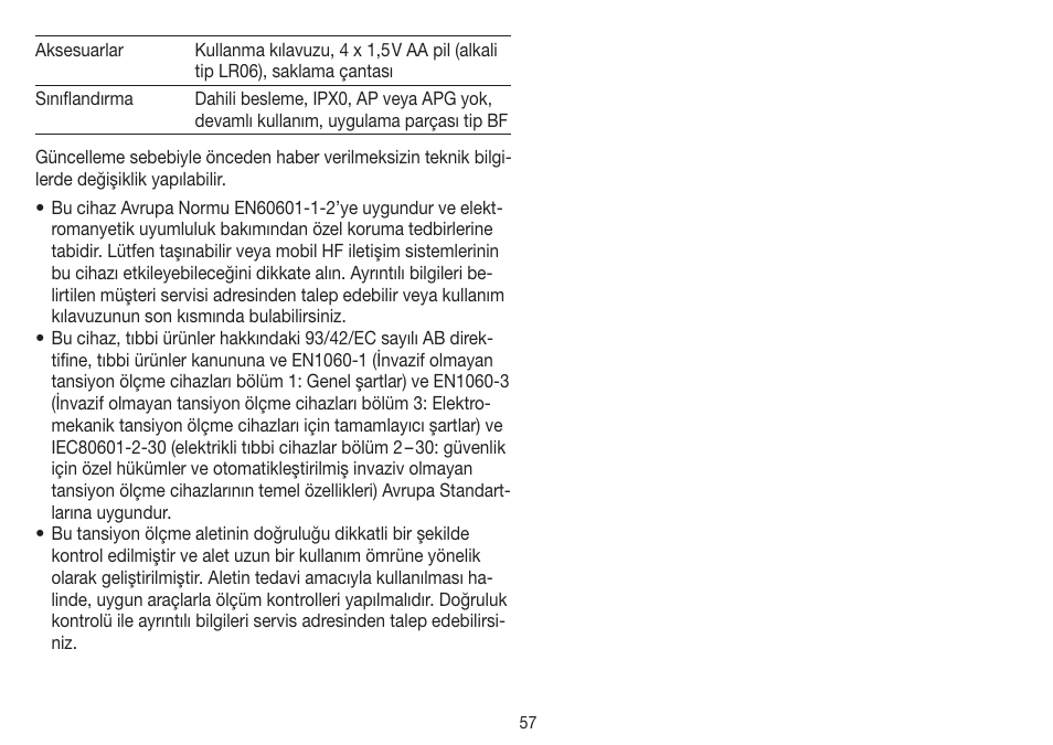 Beurer BM 26 User Manual | Page 57 / 80