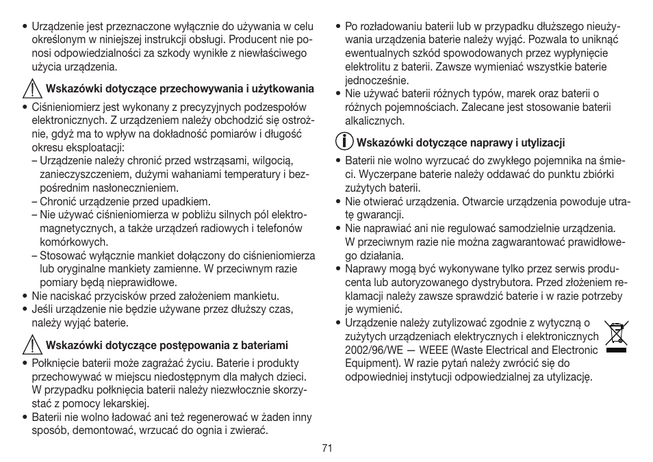 Beurer BM 26 User Manual | Page 71 / 80