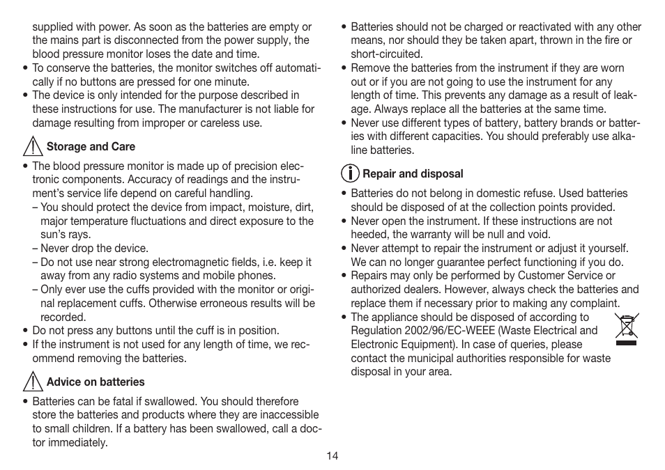 Beurer BM 35 User Manual | Page 14 / 80