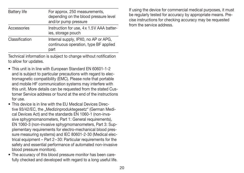 Beurer BM 35 User Manual | Page 20 / 80