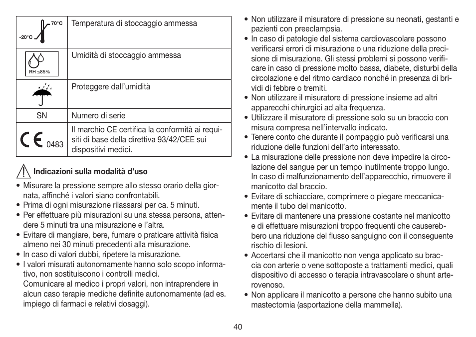 Beurer BM 35 User Manual | Page 40 / 80