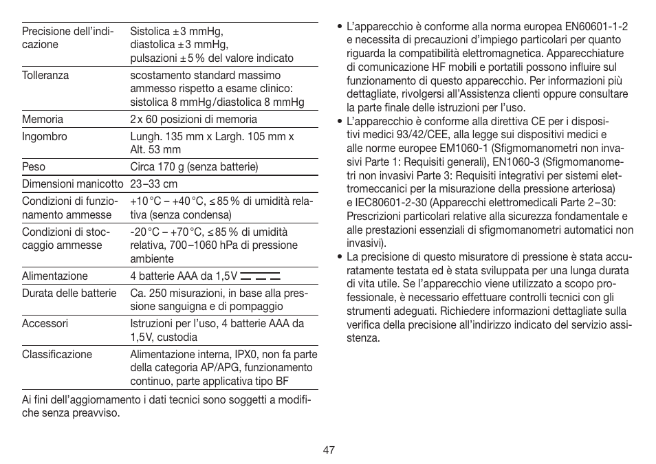 Beurer BM 35 User Manual | Page 47 / 80