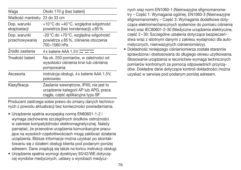 Beurer BM 35 User Manual | Page 76 / 80