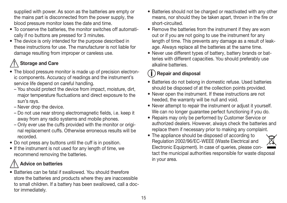 Beurer BM 40 User Manual | Page 15 / 92