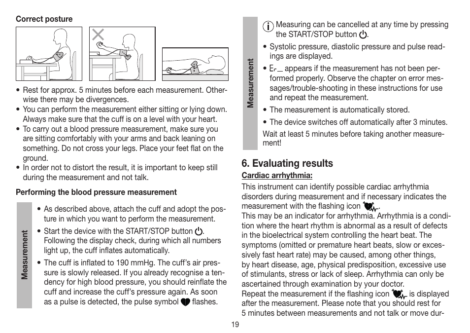Evaluating results | Beurer BM 40 User Manual | Page 19 / 92