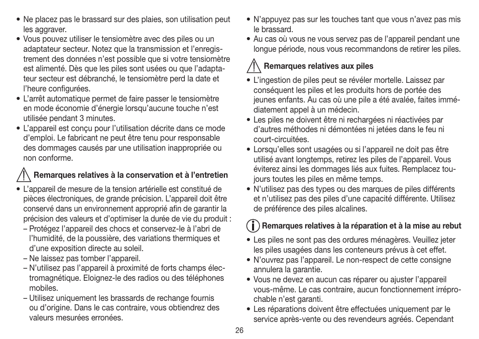 Beurer BM 40 User Manual | Page 26 / 92