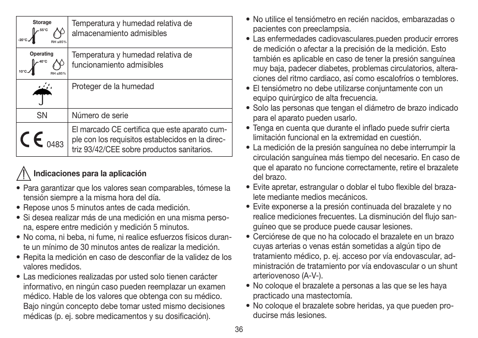 Beurer BM 40 User Manual | Page 36 / 92