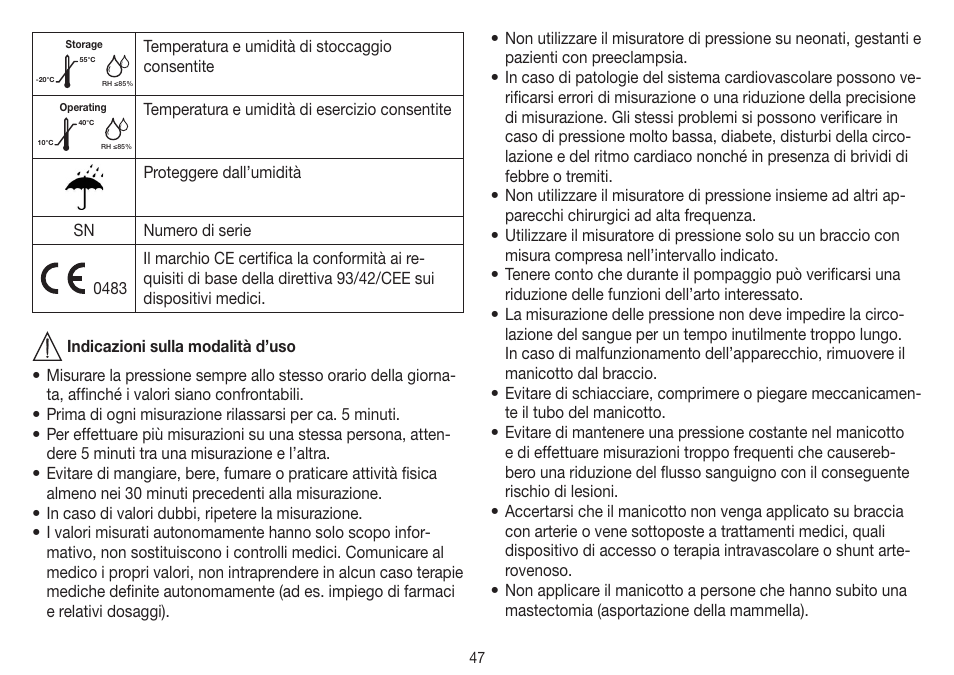 Beurer BM 40 User Manual | Page 47 / 92