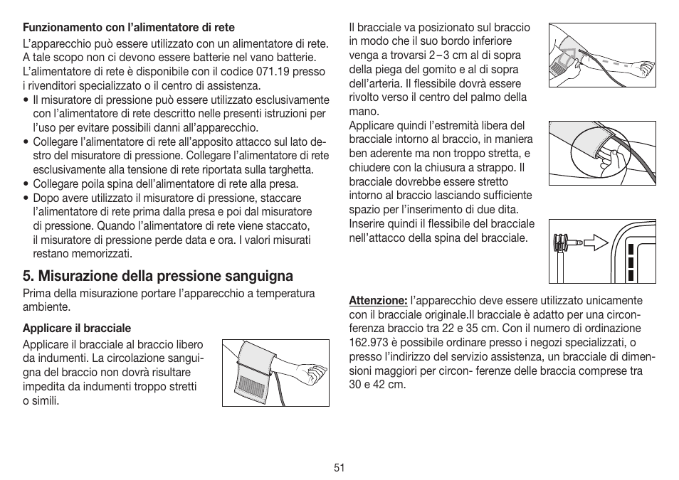 Misurazione della pressione sanguigna | Beurer BM 40 User Manual | Page 51 / 92