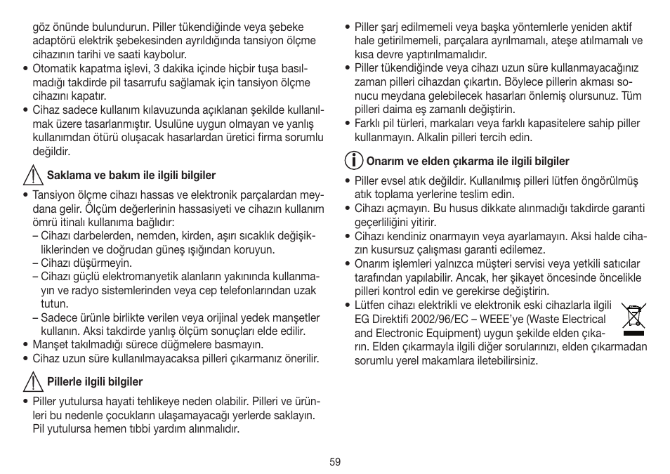 Beurer BM 40 User Manual | Page 59 / 92