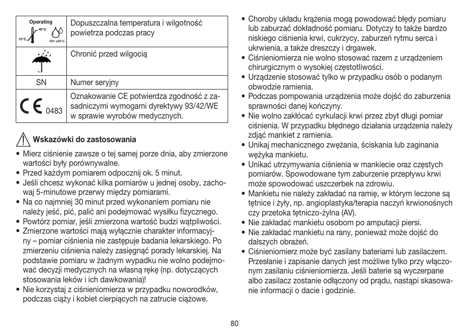 Beurer BM 40 User Manual | Page 80 / 92