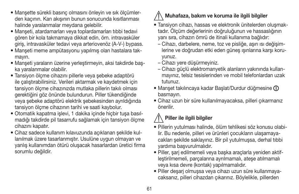 Beurer BM 44 User Manual | Page 61 / 100